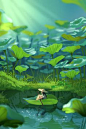 ArtStation - Lotus Pond Environment Painting, Natalie Rosalinda Naylor