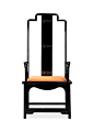 现代中式实木餐椅 靠背带扶手书椅 自有工厂可定制高端样板房家具-淘宝网