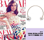 著名影星Keira Knightley 身着2014早春chanel波普系列搭配同牌双珠项链，清新甜美登上了《Harper's Bazaar》英国版2014年2月号封面搭配