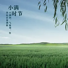 小满节气祝福问候夏季实景方形海报