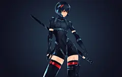 武士刀女生4K动漫壁纸