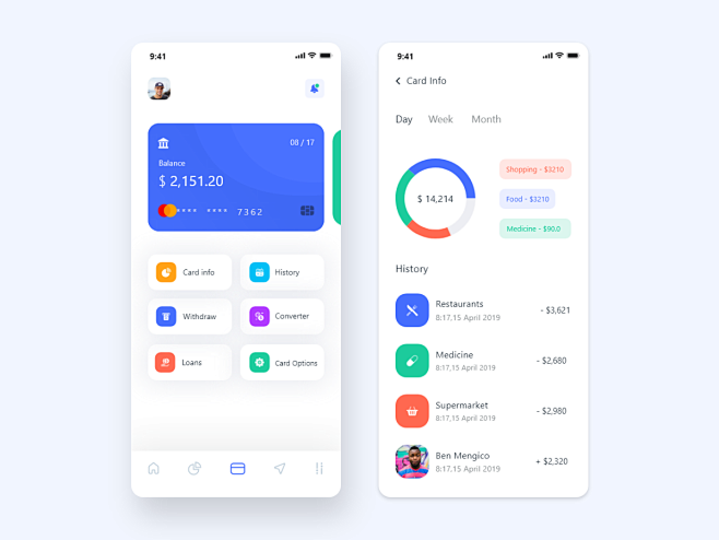 支付钱包app ui .xd素材下载 -...