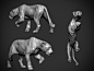 Lioness, Jose Pericles : This was a study that i started while ago, to do some animal sculpting, hope you like it! :)