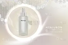 美容产品，白色化妆品容器与广告背景准备使用，奢侈护肤广告，插图向量。