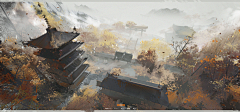 黑色挽芸采集到国风场景