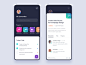 #Exploration - Task Management Mobile App design ui dark gradient shadow clean management project category chat card iphone iphone x android ios app