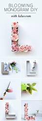 Blooming Monogram DIY