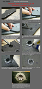 hot glue bullet damage | Vincent Grenier | Flickr