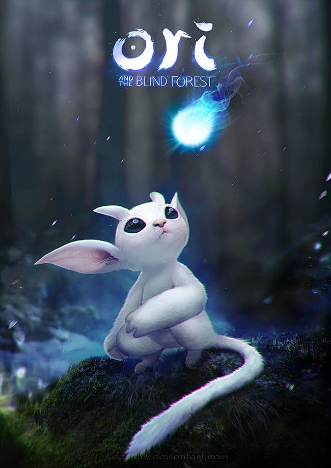 Ori and the Blind Forest, Elisavet Theodosiou : Ori and the Blind Forest fanart :) Was a good opportunity to practice creatures. Painting theme of the week: Draw what you play