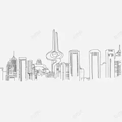 济南手绘建筑高清素材 设计图片 页面网页 平面电商 创意素材 png素材