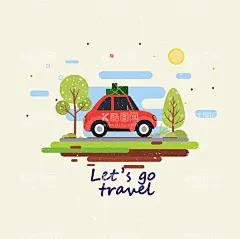 旅行卡通汽车  - 源文件下载【酷图网】旅行汽车,卡通汽车,手绘汽车,旅行车,自驾游,自驾游插画,卡通小汽车,