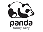 趴着的熊猫图形LOGO-字体传奇网（ZITICQ）