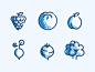 Fruits And Vegtables Line Icons