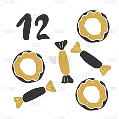 圣诞日历,动物手,天气,可爱的,倒计时,雪,模板,绘制,问候