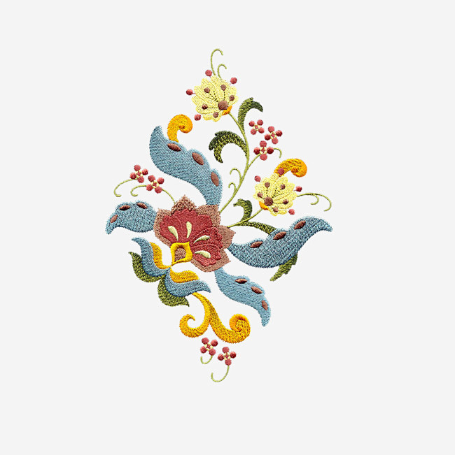 矢量绣花图案