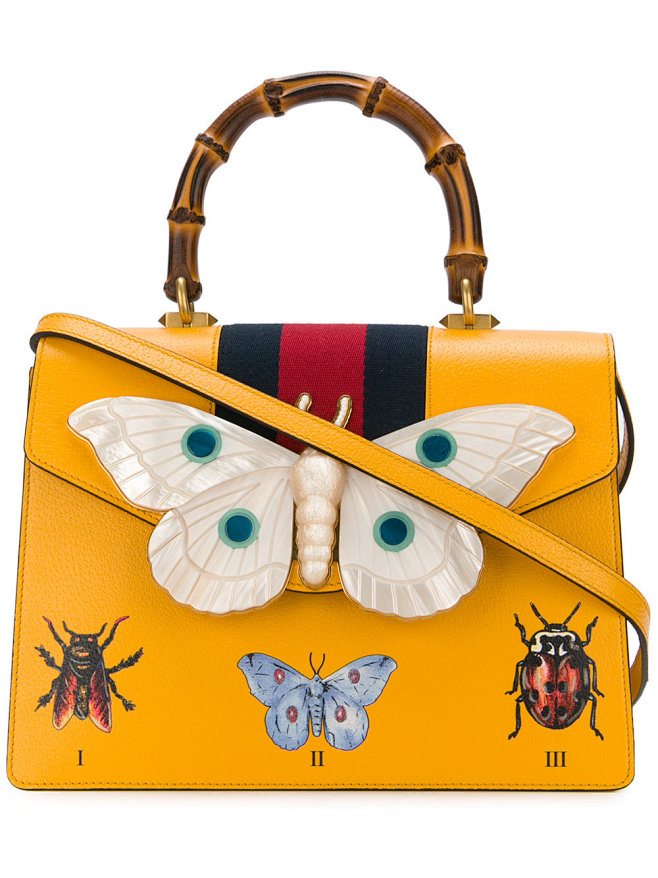 Gucci 顶部手柄飞蛾手提包 - Fa...