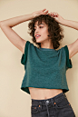 Slide View: 3: Truly Madly Deeply Tina Roll Sleeve Top
