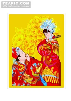 中国传统新婚夫妇AI矢量图17 – 中国传统 – 人物分类