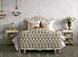 Eloquence® Sophia Queen Bed in Weathered White traditional-panel-beds