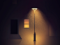 A window trystram lamp street rain night window light illustration