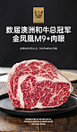 【澳洲老爸】金奖凤凰纯种全血和牛M9+眼肉牛排原切雪花牛扒500g-淘宝网