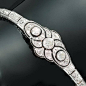 Great Gatsby Art Deco bracelet diamonds by adinantiquejewellery@北坤人素材