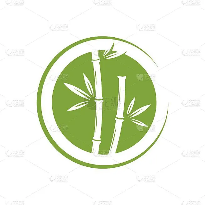 竹矢量图标插图素材-花瓣网