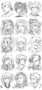 151208 - Headshot Commissions Sketch Dump 12 by Runshin