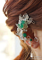 #求是爱设计#精灵耳饰,来自俄罗斯姑娘Софья Павлова的手工作品。