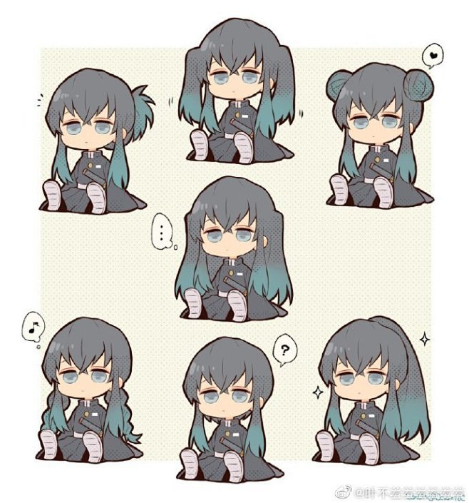 #鬼灭之刃#不同发型的无一郎。

twi...