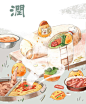可爱又治愈的微观美食... - @ins插画的微博 - 微博