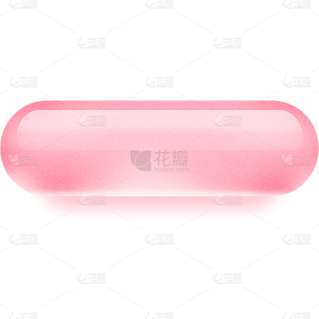 通用插画透明肌理立体按钮边框粉色水晶玻璃...