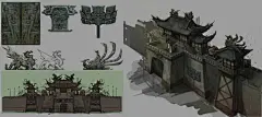 游戏美术资源 御龙在天 中国古风人物场景设定原画集