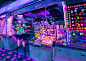 Anime 1500x1060 vaporwave cyberpunk anime shop