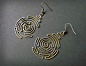 Spiral Labyrinth, Wire Wrapped Brass Earrings - Drool... *ç* but won't long hair get entangled? :s (Sbav... *ç* ma non si impiglieranno nei capelli lunghi? :s ): 
