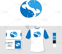 品牌名称,鱼类,名片,鲔鱼,两个物体,商务,清新,食品,模板,设计