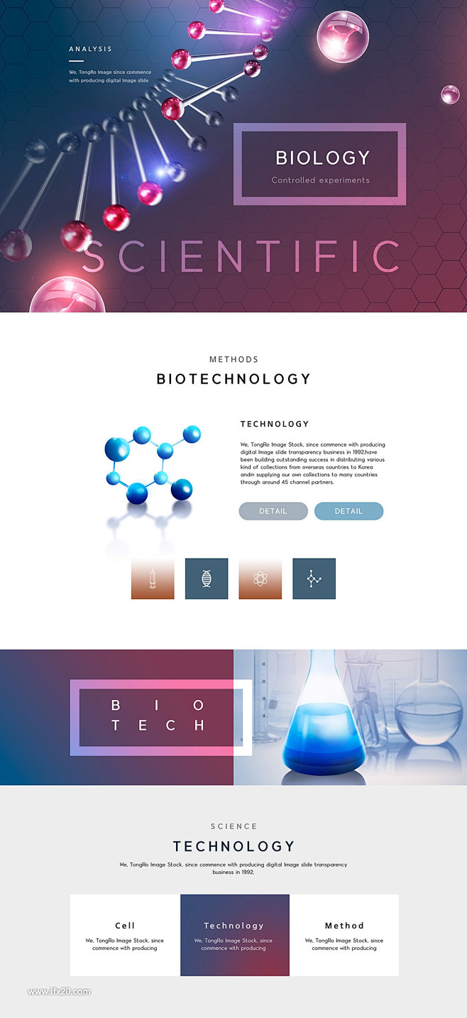 医疗医学DNA遗传基因药品科技电商网页