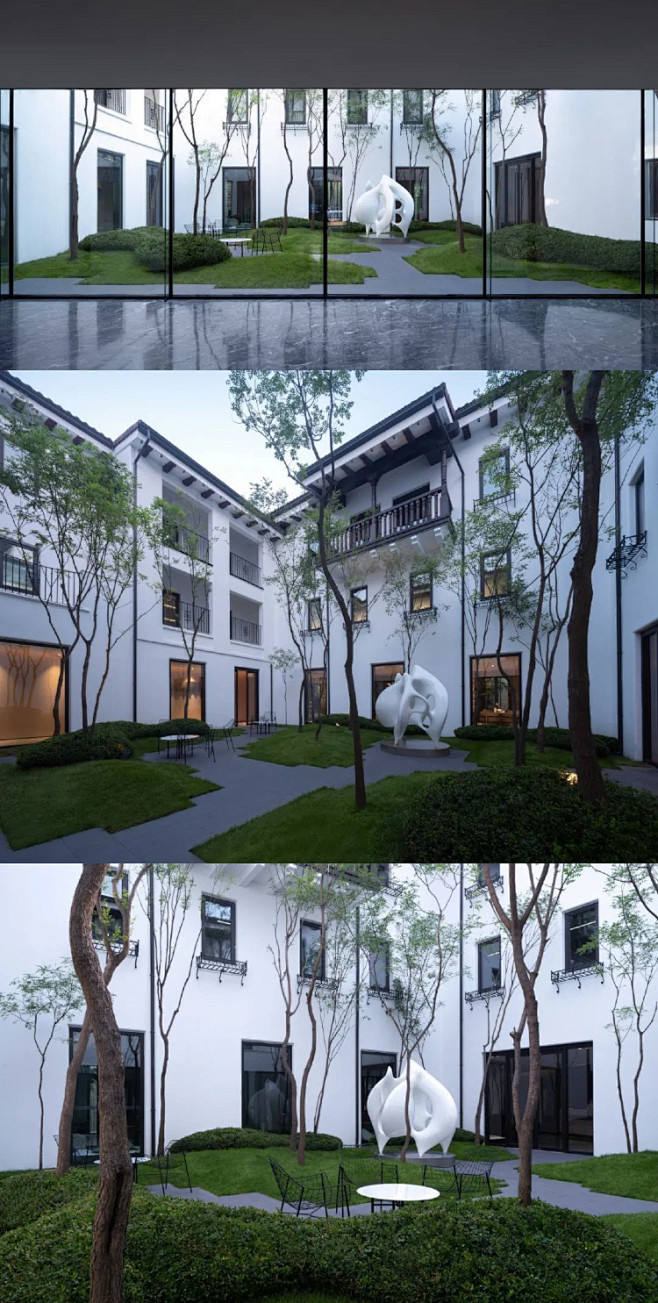 北京颐和金茂府 中庭空间由售楼处建筑围合，围合的空间形态局限了造景的尺度，并且现场覆土厚度无法满足种植条件。最终，我们通过营造微地形，结合有序 ...