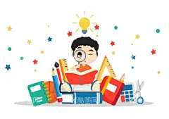 卡通学生素材  - 源文件下载【酷图网】卡通学生素材,开学季,学生卡通,上学课堂,图案,免扣PNG,免扣素材,海报设计,AI源文件