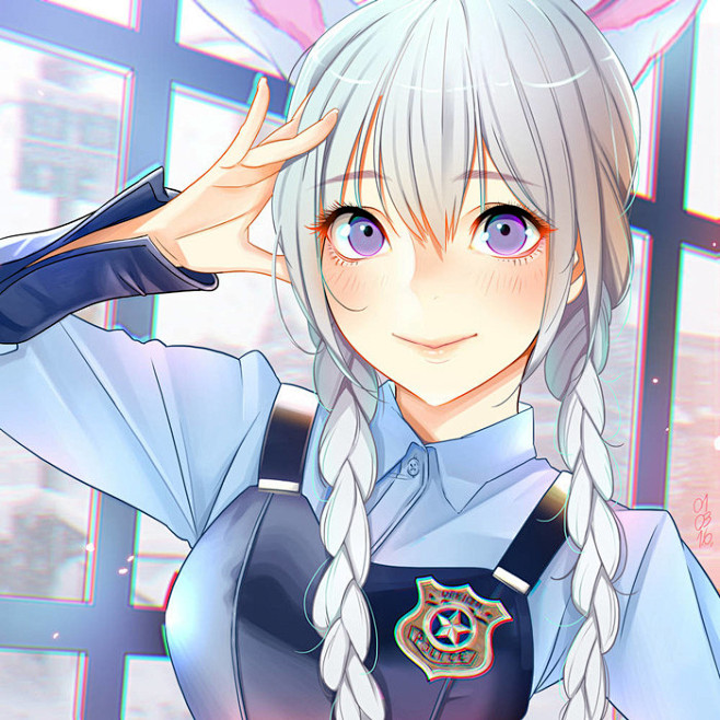 迪士尼电影疯狂动物城朱迪兔拟人