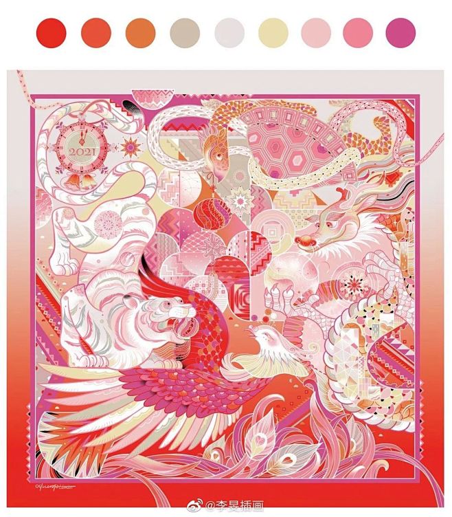 《人民日报》插画师李旻，拿满满的中国风惊艳了全世界！！！