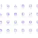 Right angle icon card enlarge notebook date order download video image text share link scanning icon