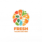 Premium Vector | Vegetables and fruit fresh logo