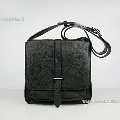HERMES男包 爱马仕新款单肩包 H2811黑色 经典进口牛皮时尚休闲款男式斜跨包--E包汇