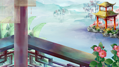 秘密花园™采集到中国风建筑插画