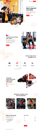 Gym landing page 