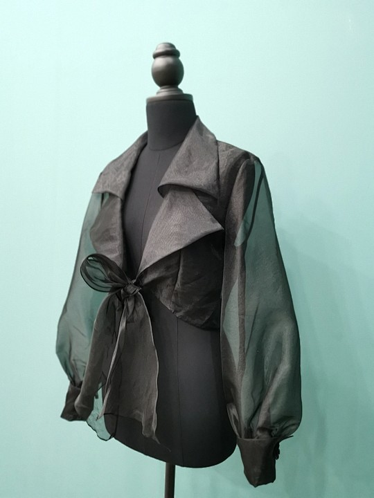 vintage日本制欧根纱中古着孤品精品...