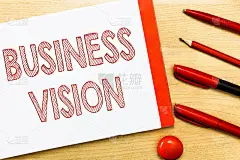 书写文字书写商业愿景。概念是指在你的目标的基础上发展你的业务