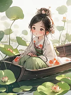 古风小可爱夏日避暑