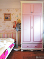 可爱儿童房间衣柜粉色门实景图